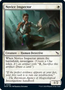 Novice Inspector, a new card from MTGMKM.
