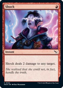 Shock, a reprinted card from MTGMKM.