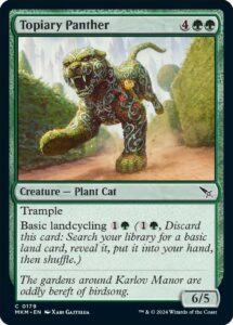Topiary Panther, a new card from MTGMKM.