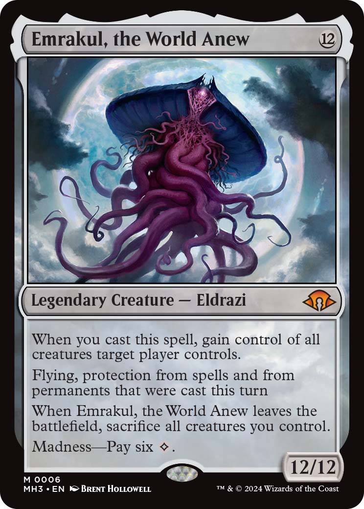 Emrakul, the World Anew, a recent reveal from MC Chicago. From Modern Horizons 3.