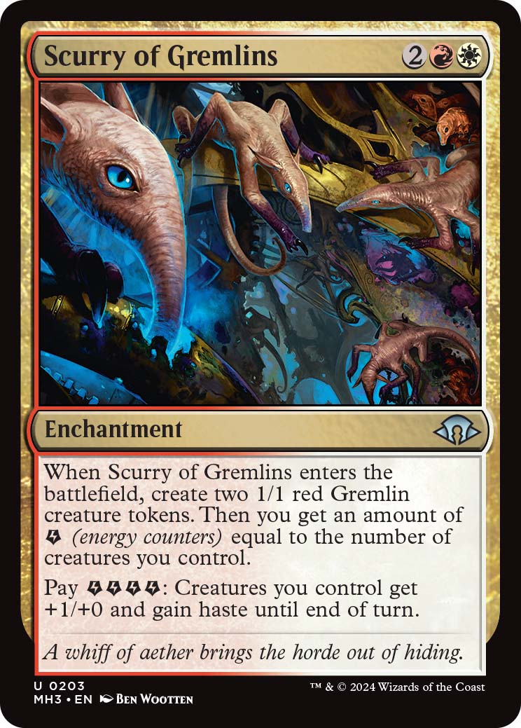 Scurry of Gremlins, a recent reveal from MC Chicago. From Modern Horizons 3.