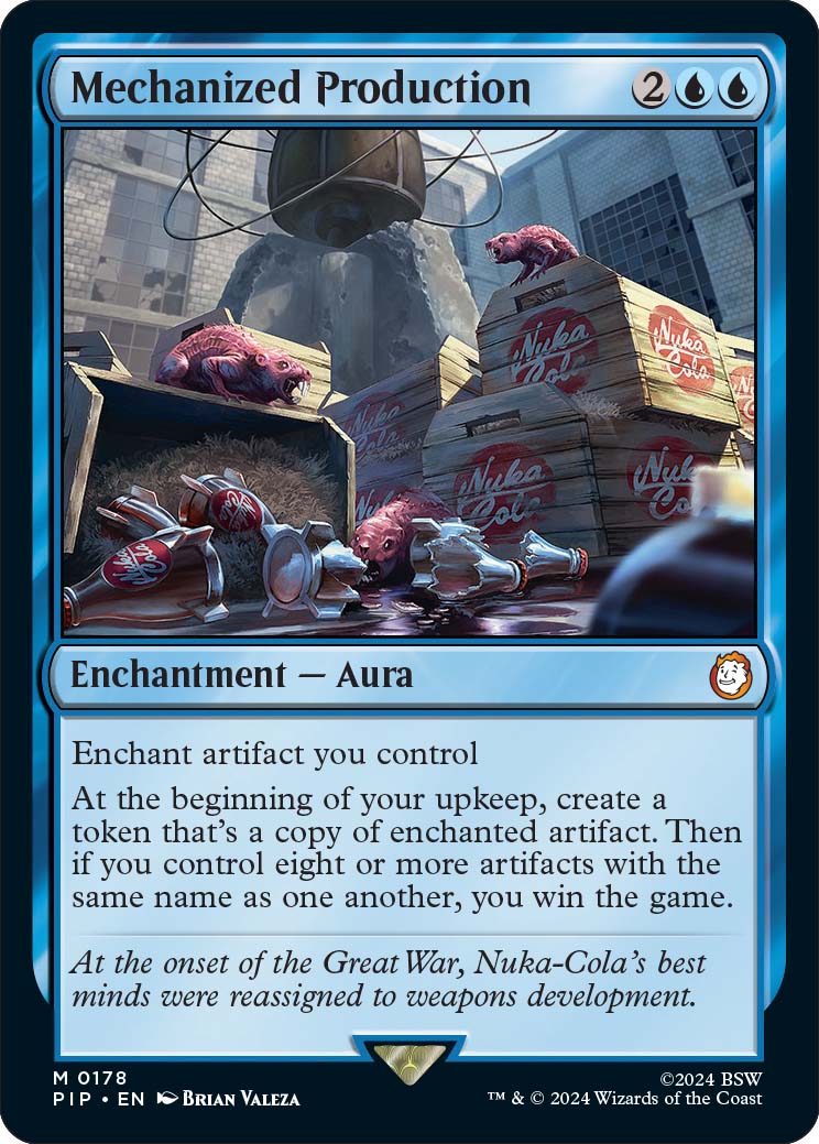 Mechanized Production, a reprinted card from MTGPIP, out March 8th.