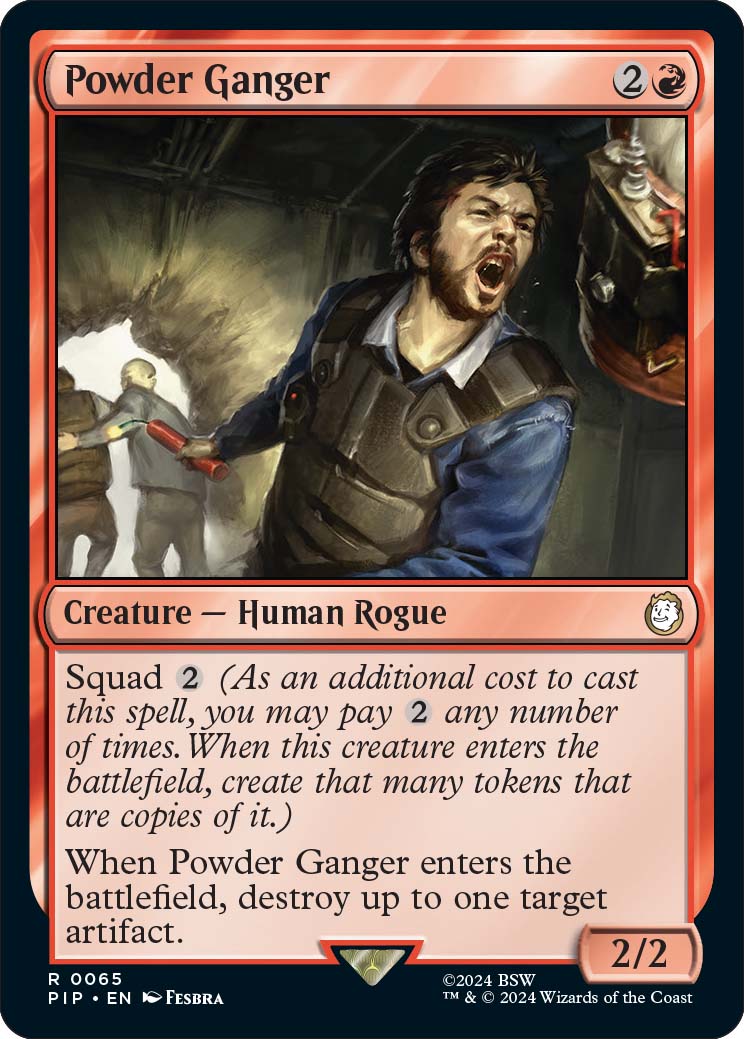 Powder Ganger, a new card from the Fallout Commander Decks, out March 8th.