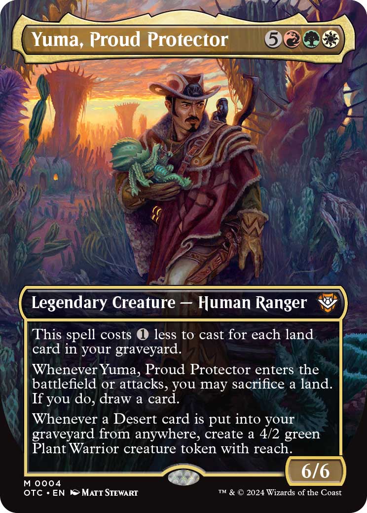 Yuma, Proud Protector, one of the face commanders of the MTGOTC preconstructed decks.