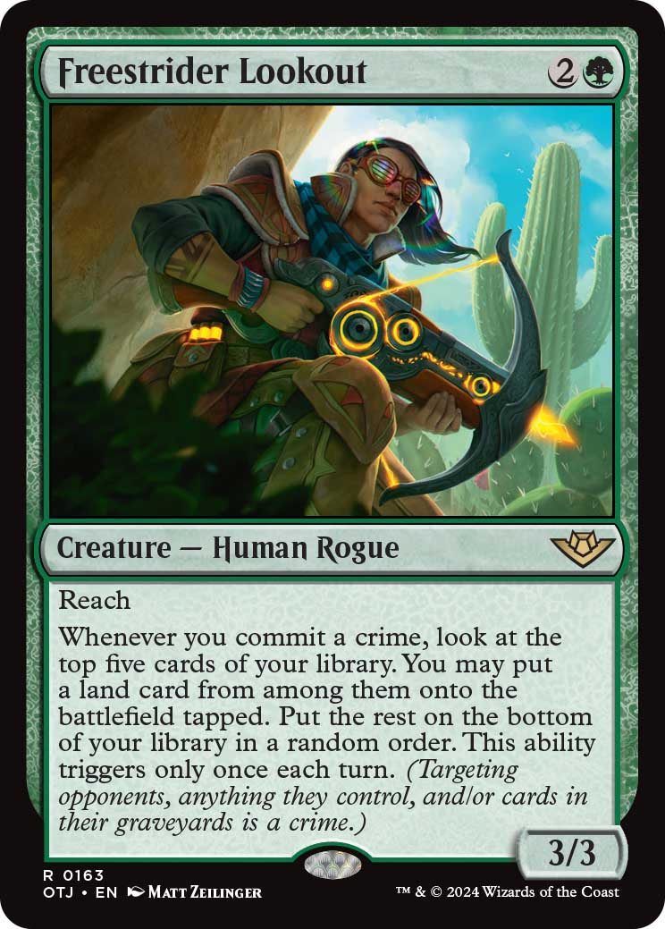 Freestrider Lookout, a new card from MTGOTJ.