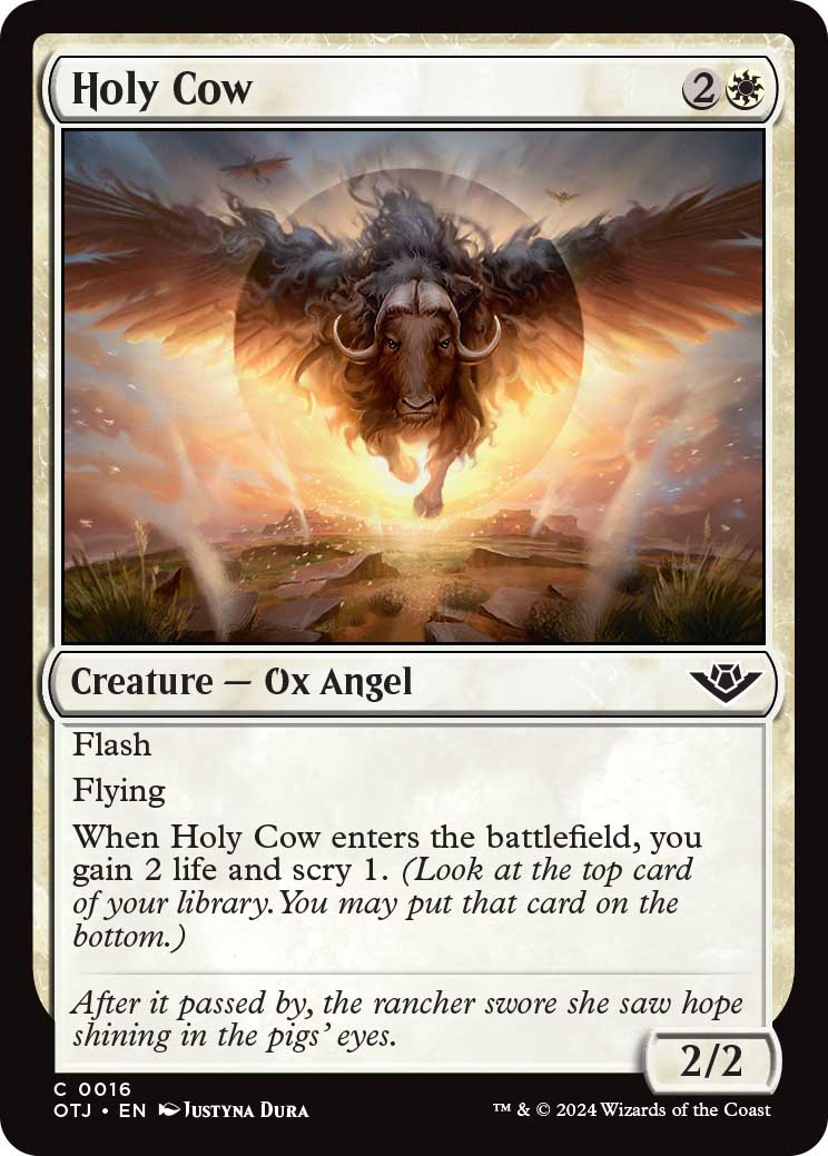 Holy Cow, a new card from MTGOTJ.