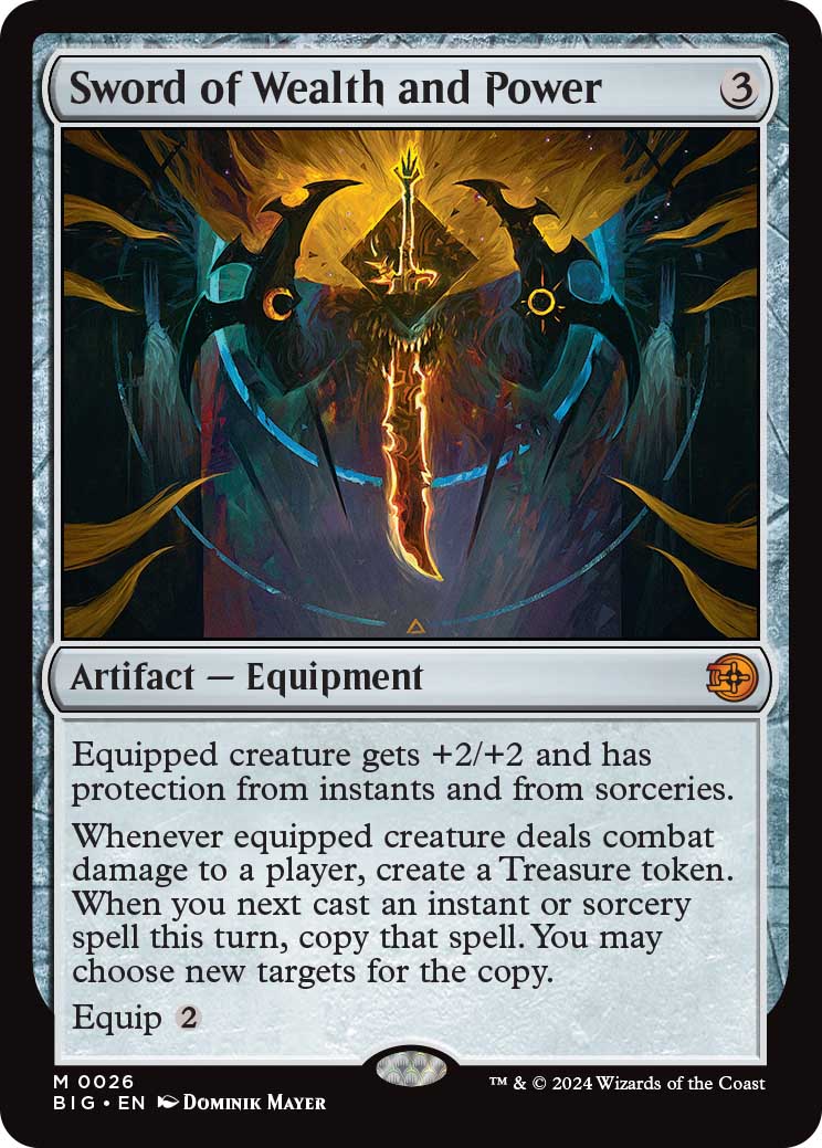 Sword of Wealth and Power, a card from the "Big Score" epilogue cards.