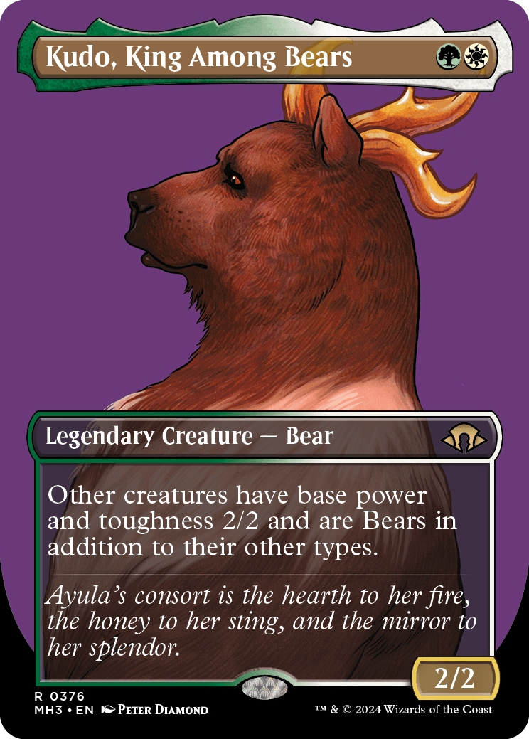 Kudo, King Among Bears, a new card from MH3.