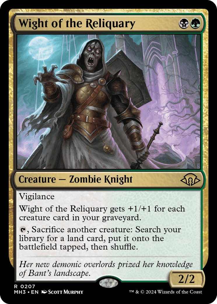 Wight of the Reliquary, a new card from MH3.