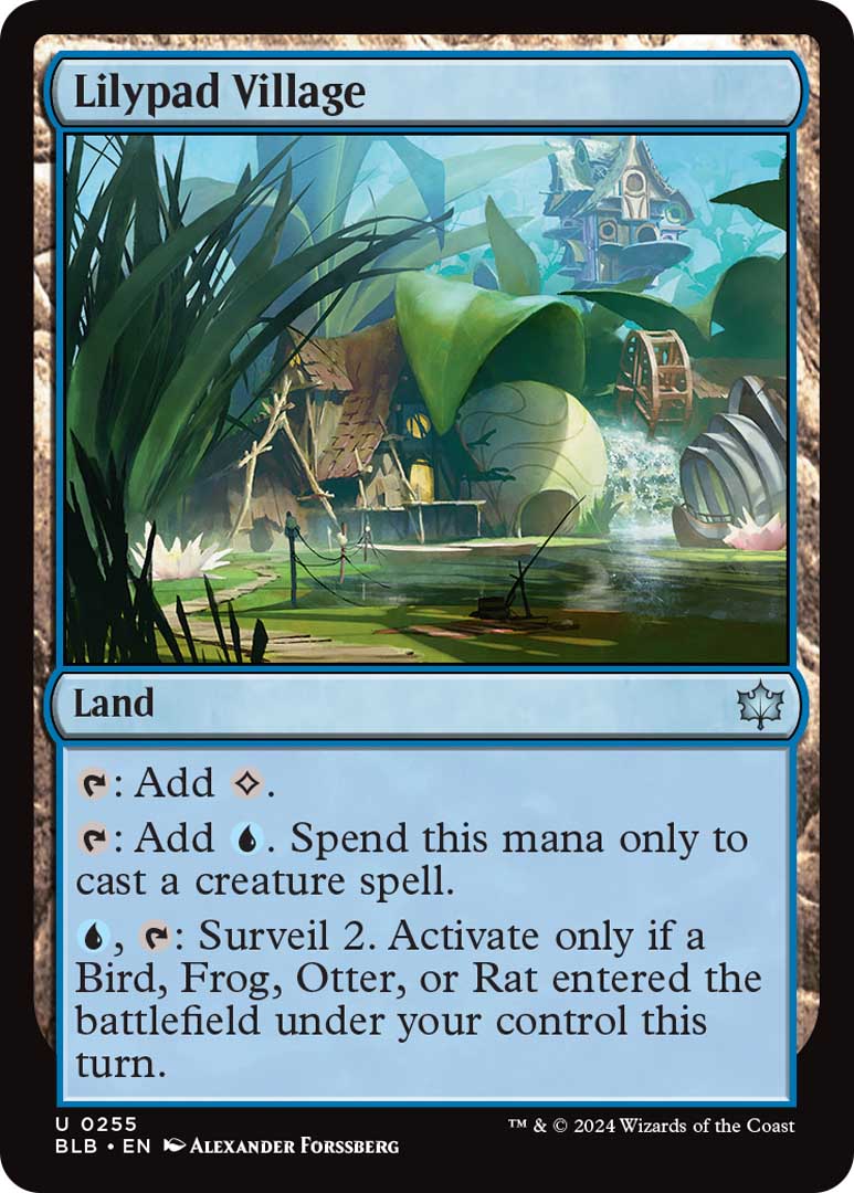 Lilypad Village, a new card in Bloomburrow, the next upcoming set.