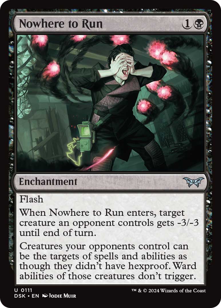Nowhere to Run, a new card from Duskmourn: House of Horror.