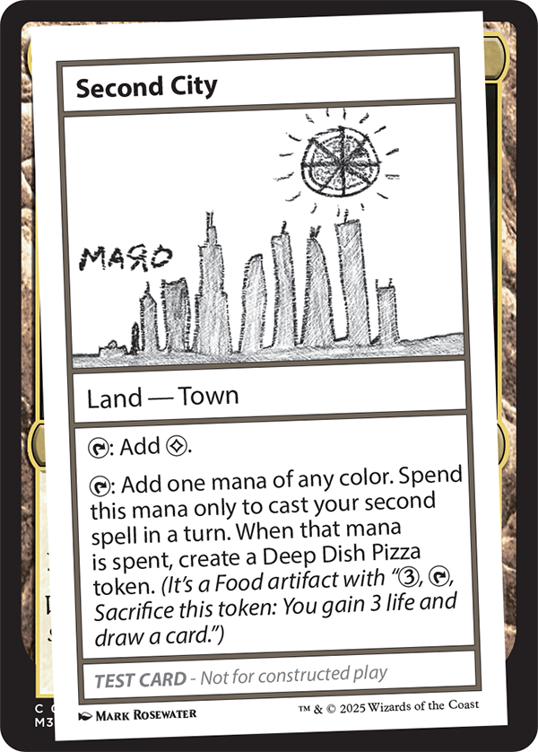 Second City, a promotional playtest card found only in this year's Festival In A Box.