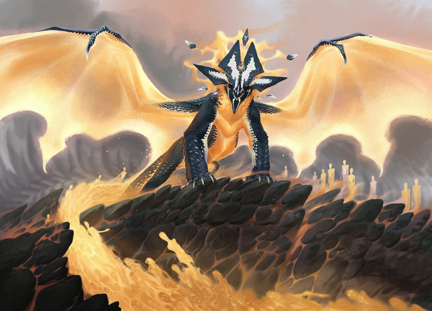 The full art for Betor, Kin to All. Illustrated by Alexander Ostrowski for Tarkir: Dragonstorm.