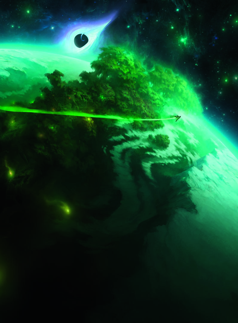 Evendo, Waking Haven, art from a new card from Edge of Eternities. Illustrated by Adam Paquette.