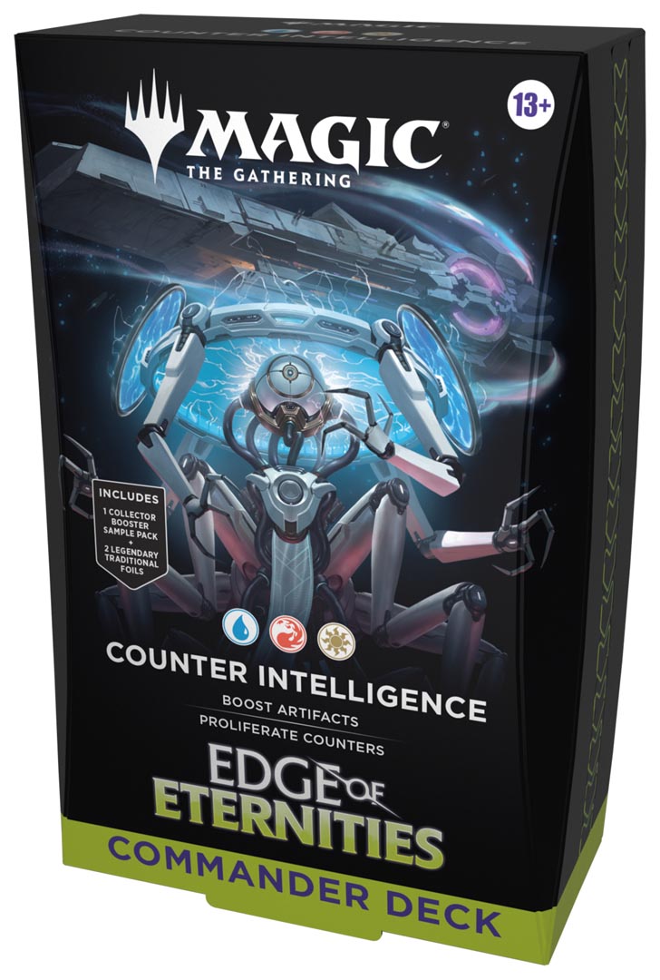 "Counter Intelligence", an upcoming Commander deck from Edge of Eternities, previewed at MagicCon Chicago. Image credit: Wizards of the Coast