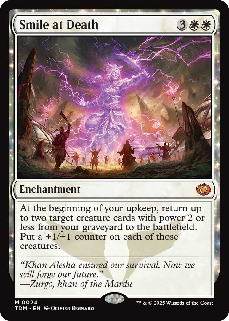 Smile at Death, a new card from Tarkir: Dragonstorm. Previewed at MagicCon Chicago. Image credit: Wizards of the Coast