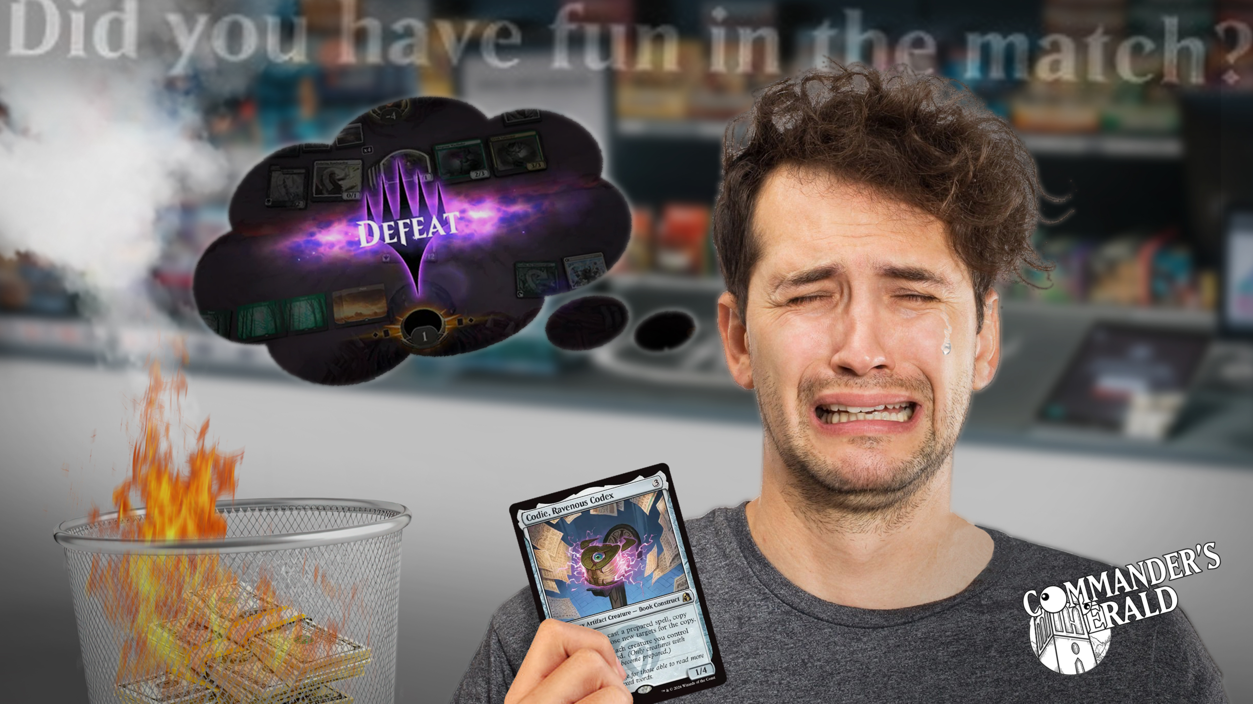 sad man is sad because deck is bad
